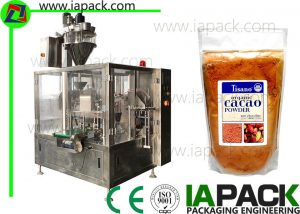Premade Bag Tea práškový balicí stroj Heat Sealing Equipment
