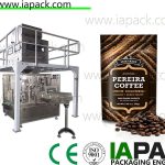 automatická kávová zrna balení stroje stojící kapsa uzávěr zipem plnící